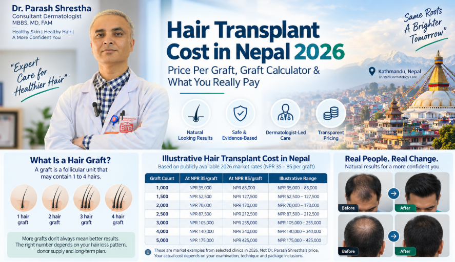 How much does hair transplant cost in Kathmandu, Nepal